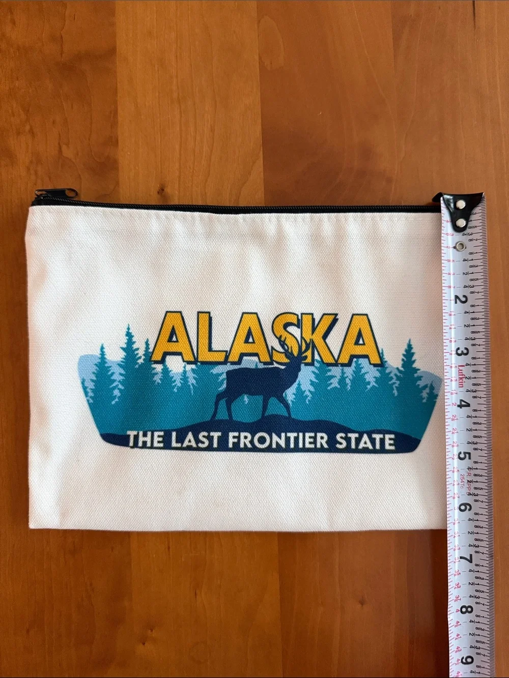 Alaska 'The Last Frontier State' Zip Pencil/Makeup/Accessories Pouch • NWOT